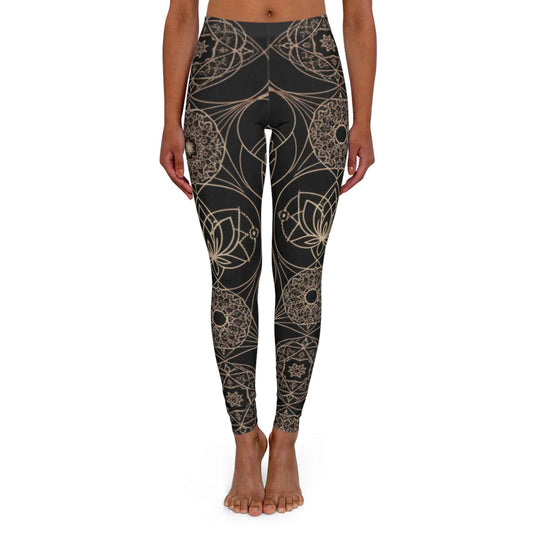Mandala Lotus Leggings — Floral Boho Yoga & Casual Leggings