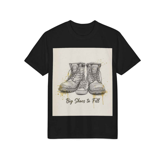 T-Shirt — 'Big Shoes to Fill' Vintage Boots Graphic Tee — Tribute & Memorial Gift