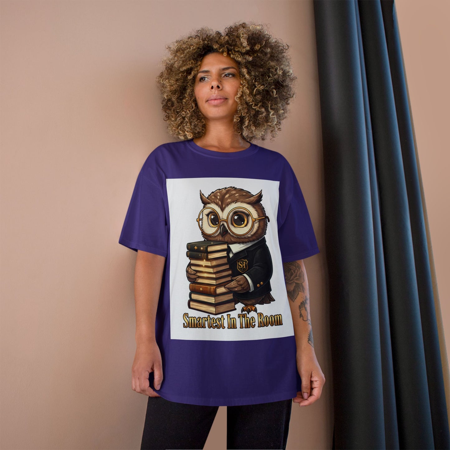 Smartest In The Room Owl T-Shirt — Cute Scholar Graphic Tee for Students & Teachers