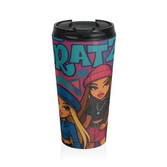 Bratz-Inspired Stainless Steel Travel Mug, Trendy Gift for Teens, Perfect for School, Travel, or Every Day, Stylish Drinkware
