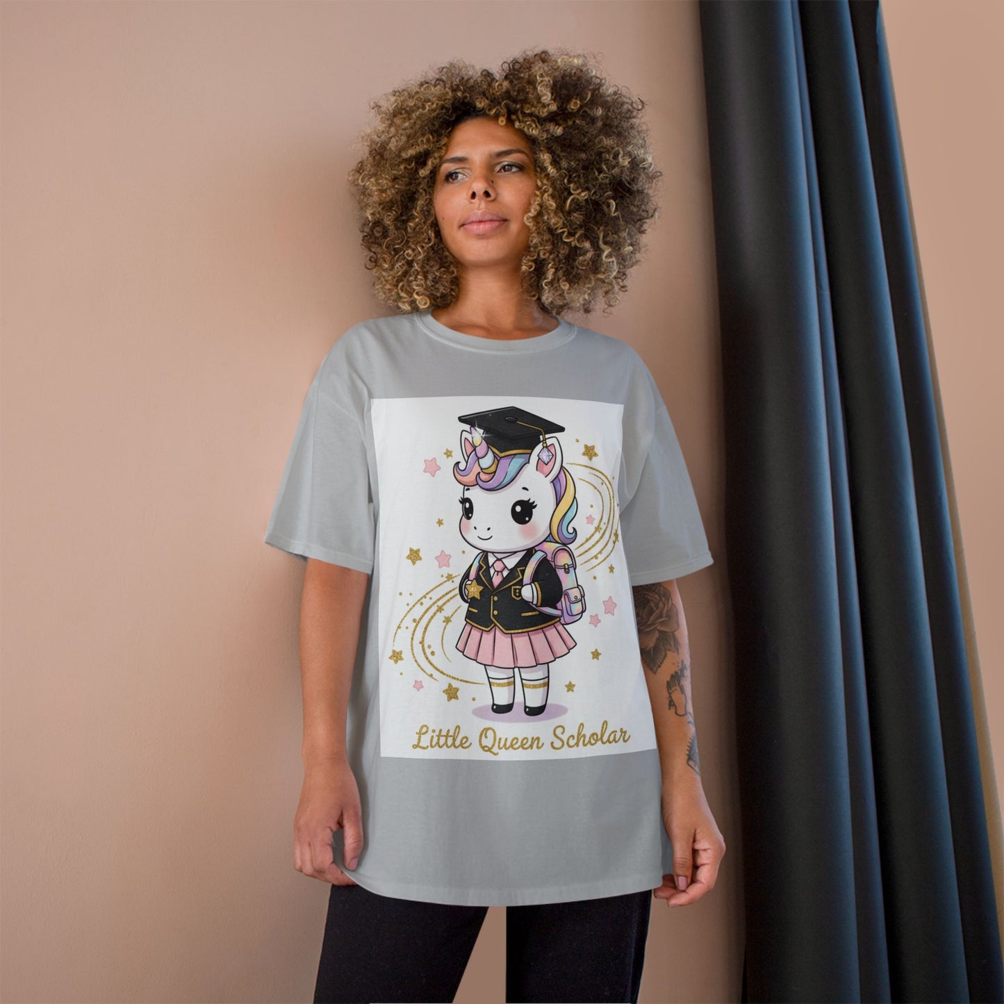 Little Queen Scholar T-Shirt — Cute Graduation Unicorn Tee for Girls