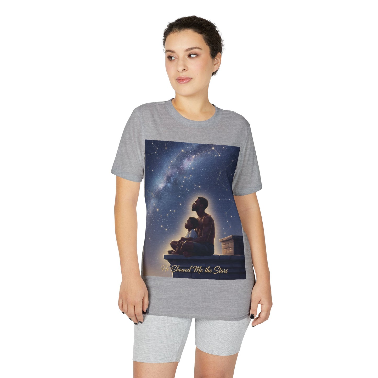 Stargazer Father & Child T-Shirt — 'Guard Me the Stars' Night Sky Tee