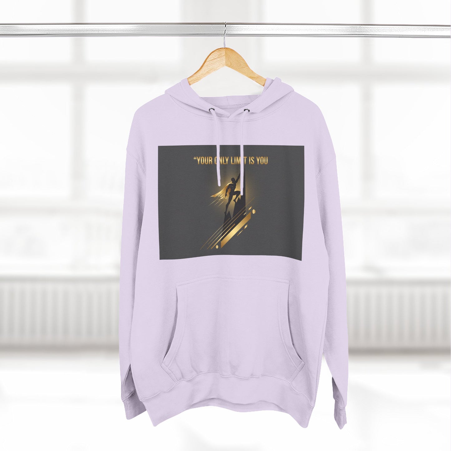 Motivational Graphic Hoodie — “Your Only Limit Is You” Inspirational Fleece Pullover