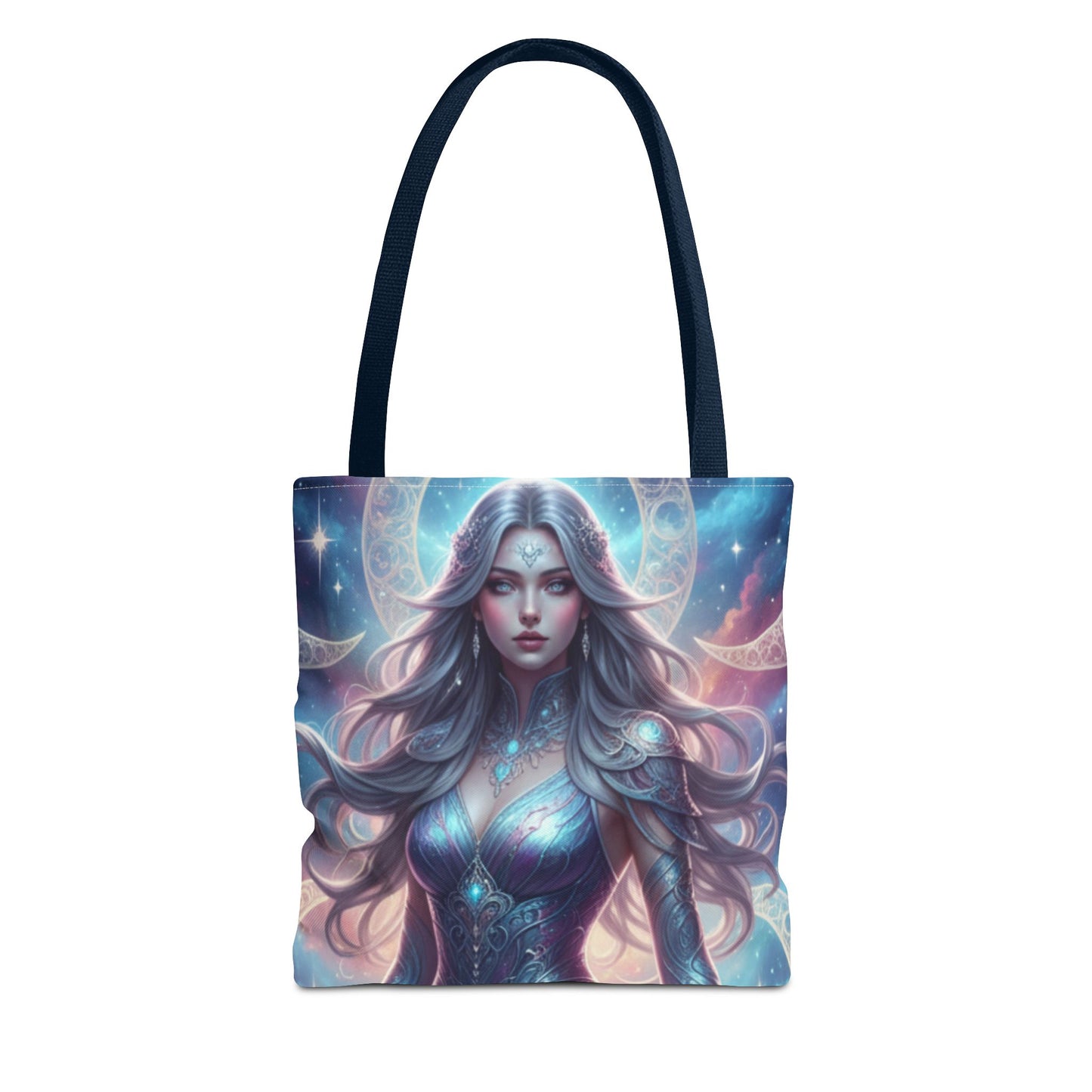 Mystic Moon Goddess Tote Bag — Celestial Fantasy All-Over Print