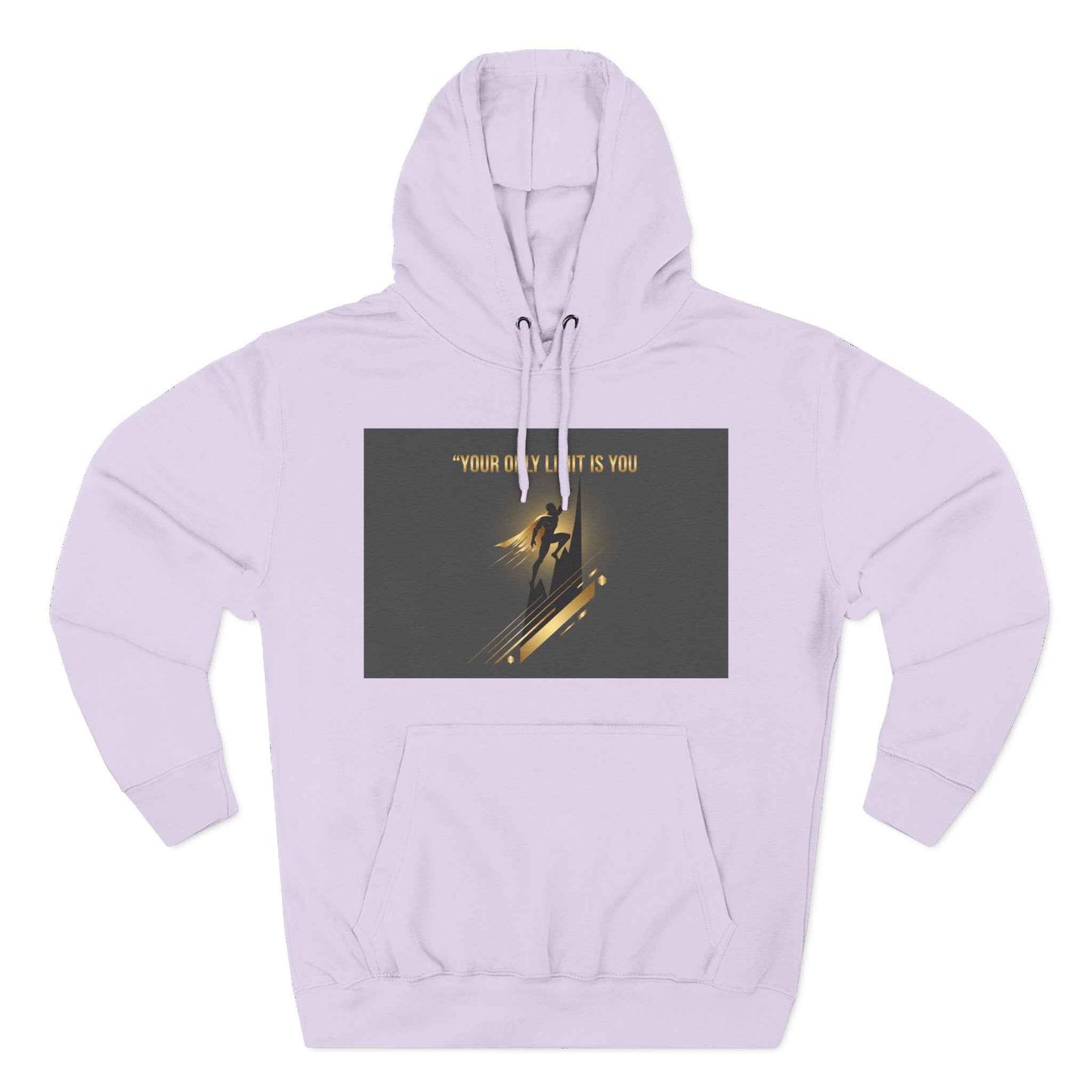 Motivational Graphic Hoodie — “Your Only Limit Is You” Inspirational Fleece Pullover
