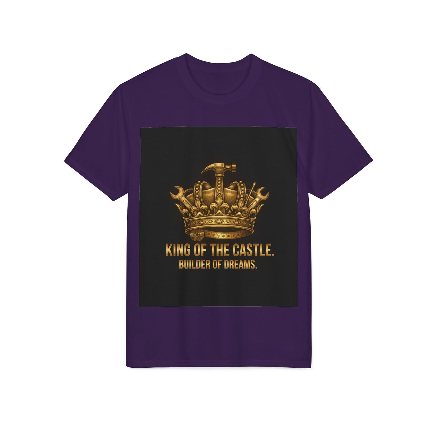 King of the Castle T-Shirt — Builder of Dreams Gold Crown Tee