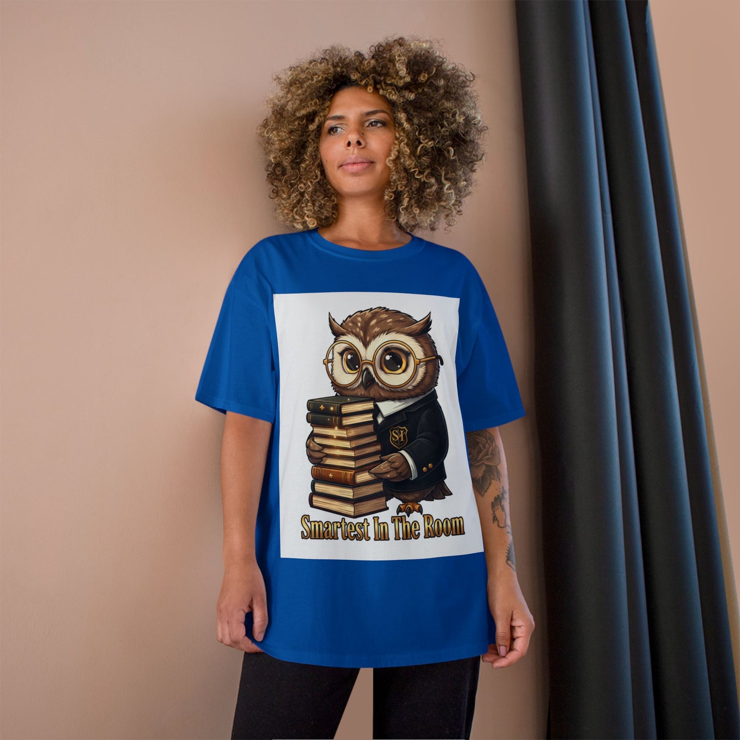 Smartest In The Room Owl T-Shirt — Cute Scholar Graphic Tee for Students & Teachers