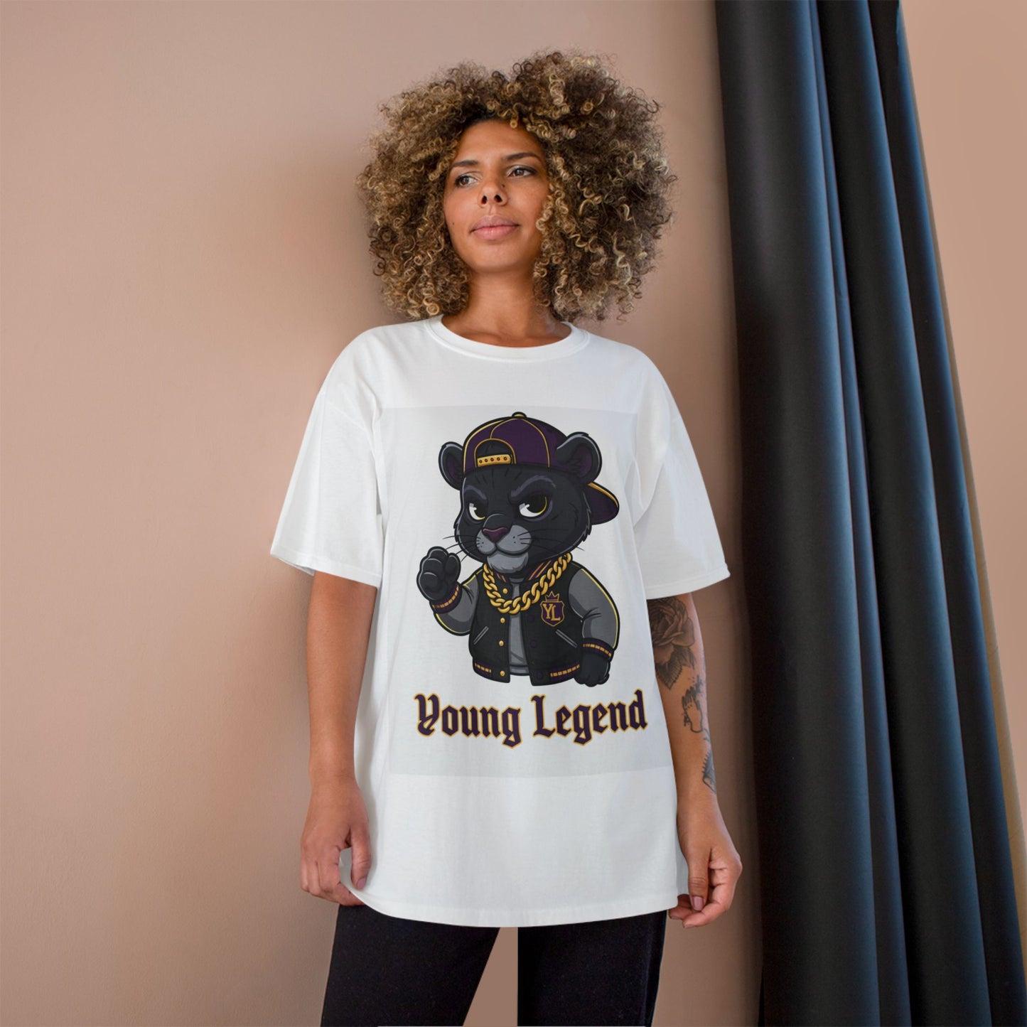Young Legend Panther T-Shirt – 'Young Legend' Graphic Tee for Kids & Teens