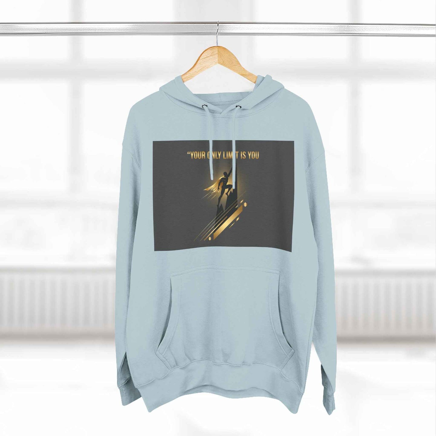 Motivational Graphic Hoodie — “Your Only Limit Is You” Inspirational Fleece Pullover