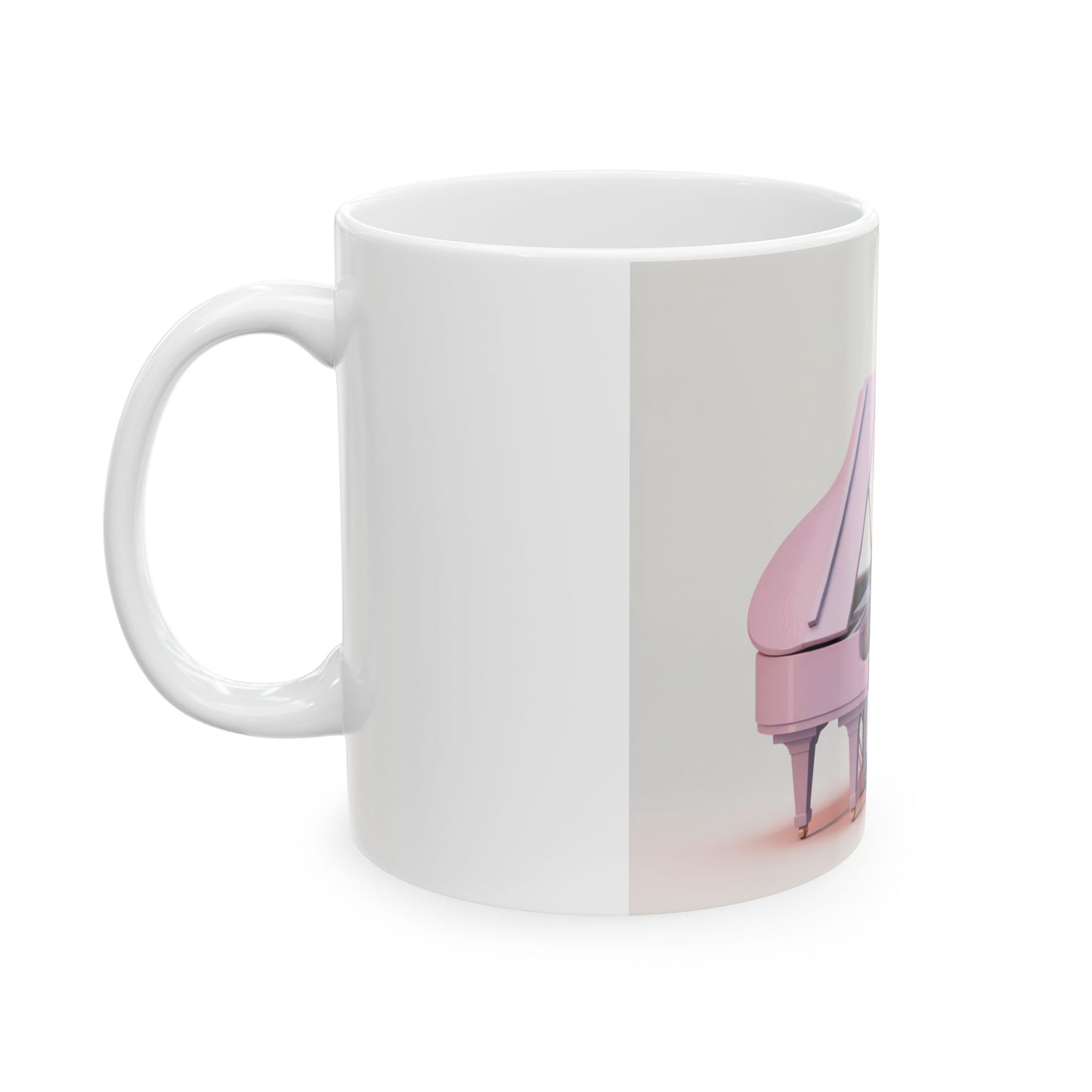 Hippo Pianist Ceramic Mug - Fun Gift for Music Lovers