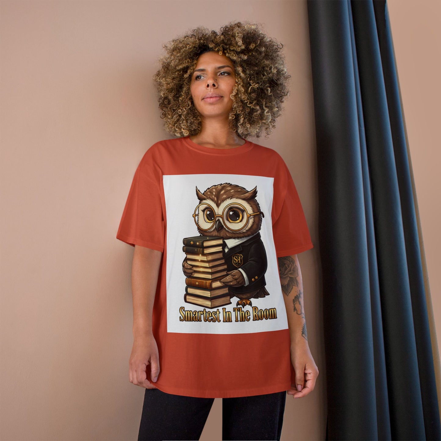 Smartest In The Room Owl T-Shirt — Cute Scholar Graphic Tee for Students & Teachers