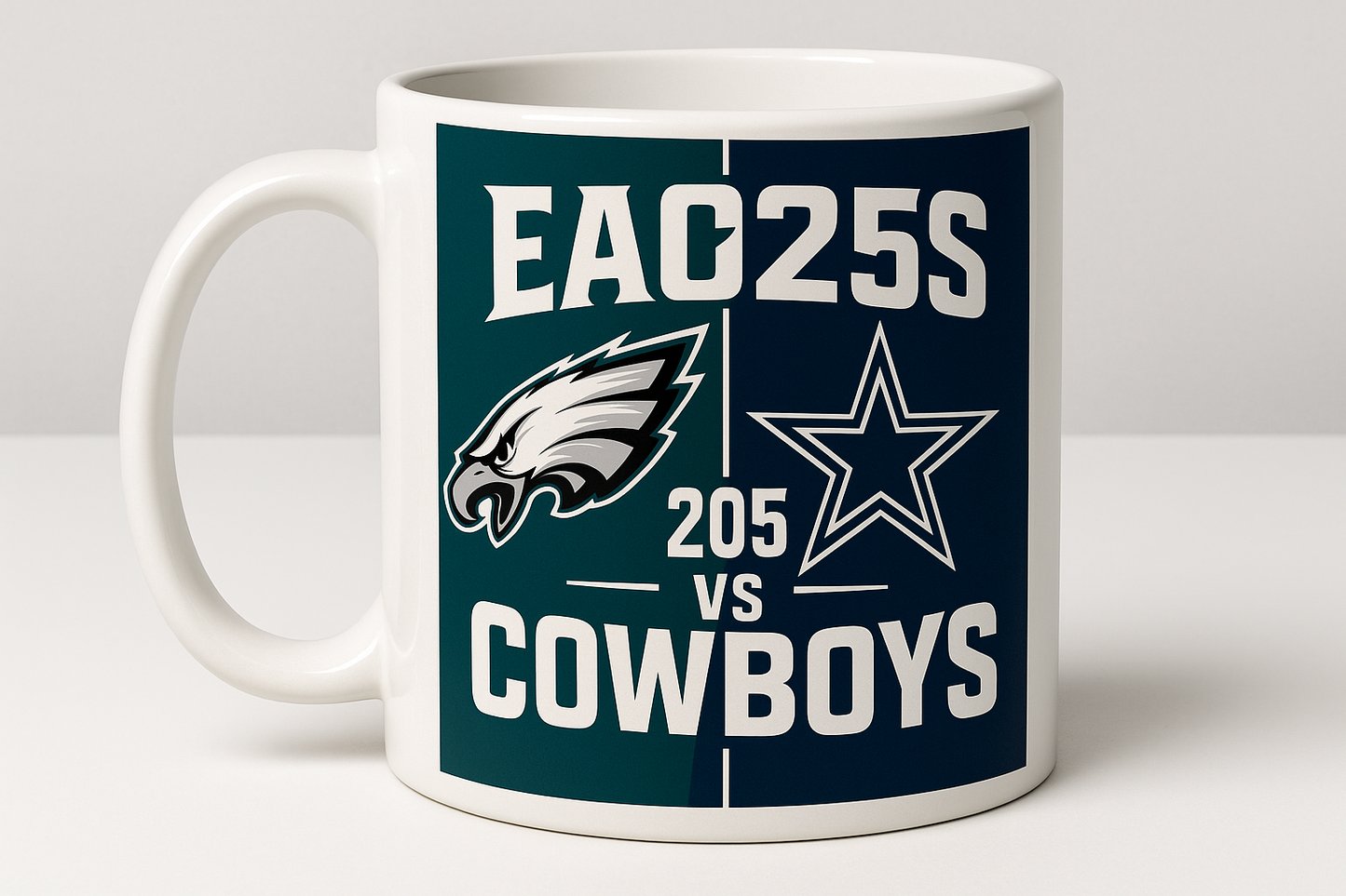 2025 Eagles vs Cowboys coffee mug design