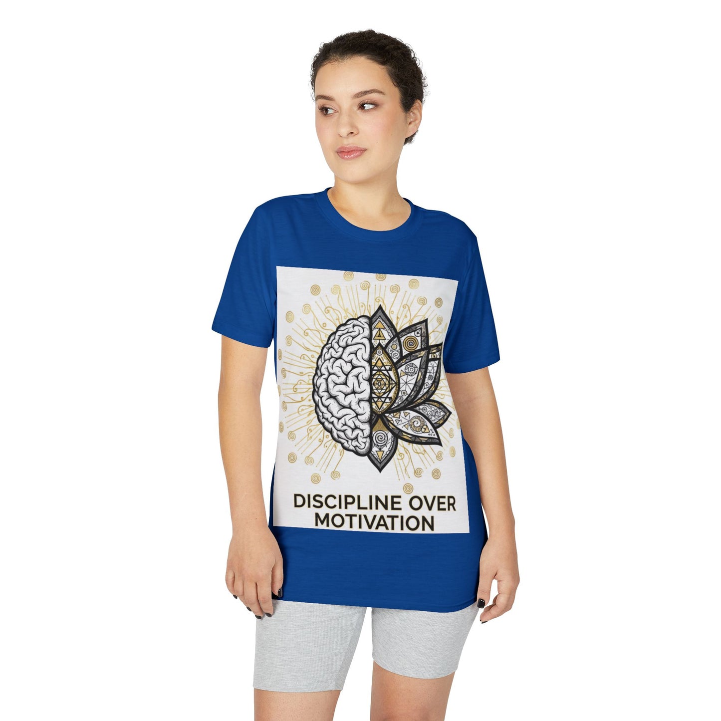 Discipline Over Motivation T-Shirt — Brain & Lotus Motivational Tee