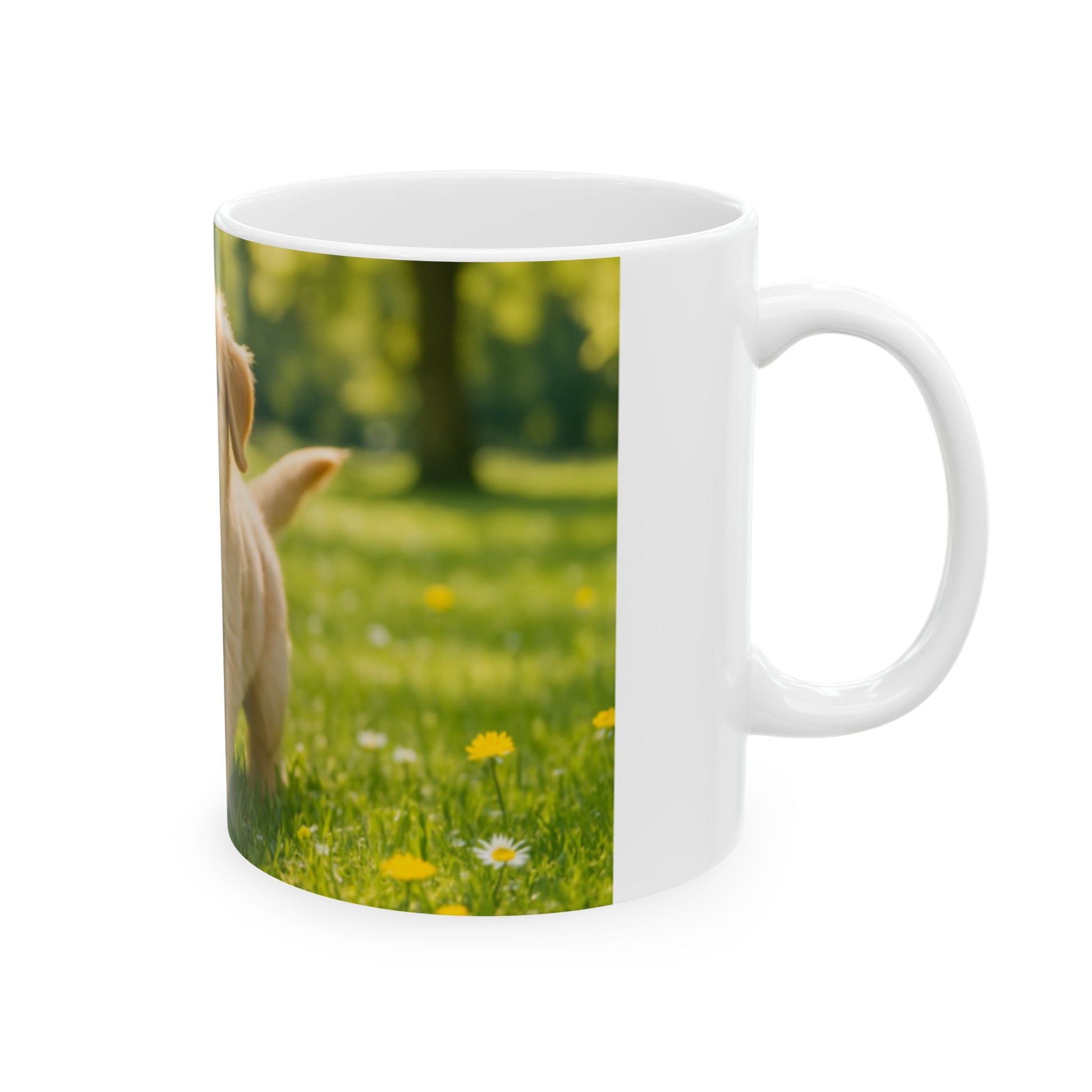 Adorable Puppy Ceramic Mug, Dog Lover Gift, Cute Coffee Mug, Pet Owner Mug, Animal Lover Cup, Birthday Present  Digital Art