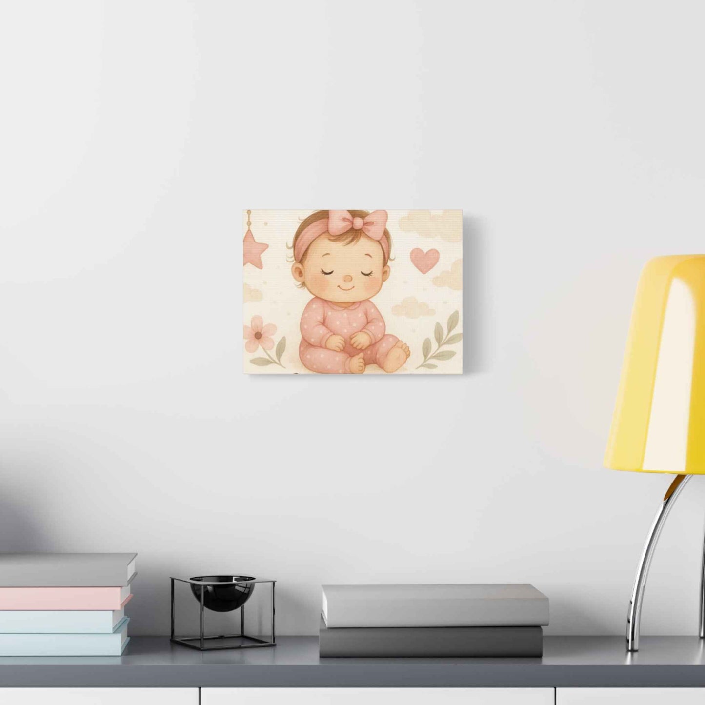 Baby Girl Canvas Art, Nursery Decor, Sweet Dreams Wall Art, Baby Shower Gift, Newborn Room Decor, Kid's Room Wall Decor