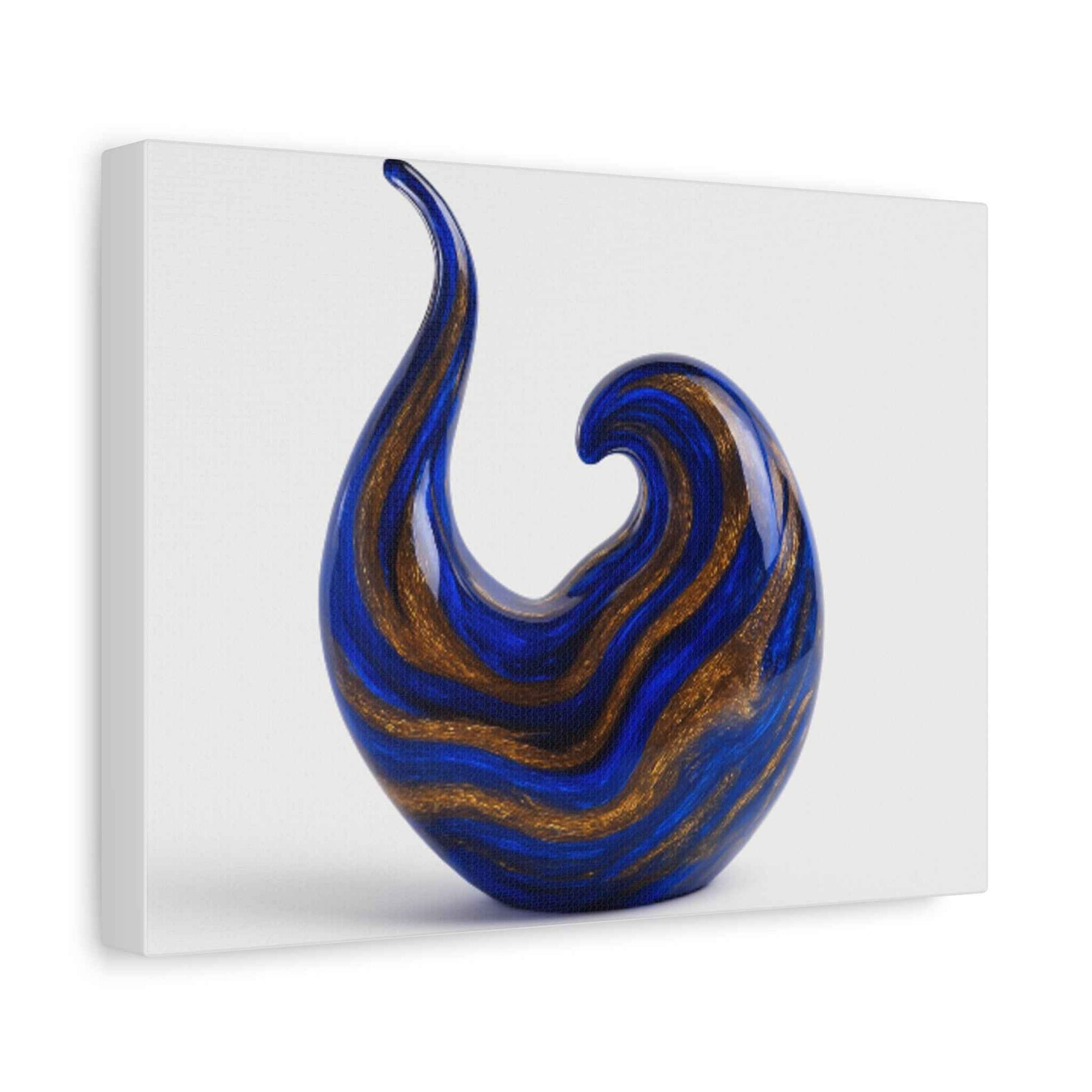 Stylish Abstract Canvas Art Print, Home Decor, Wall Art, Living Room Decoration, Unique Gift, Modern Art, Blue Swirl Design