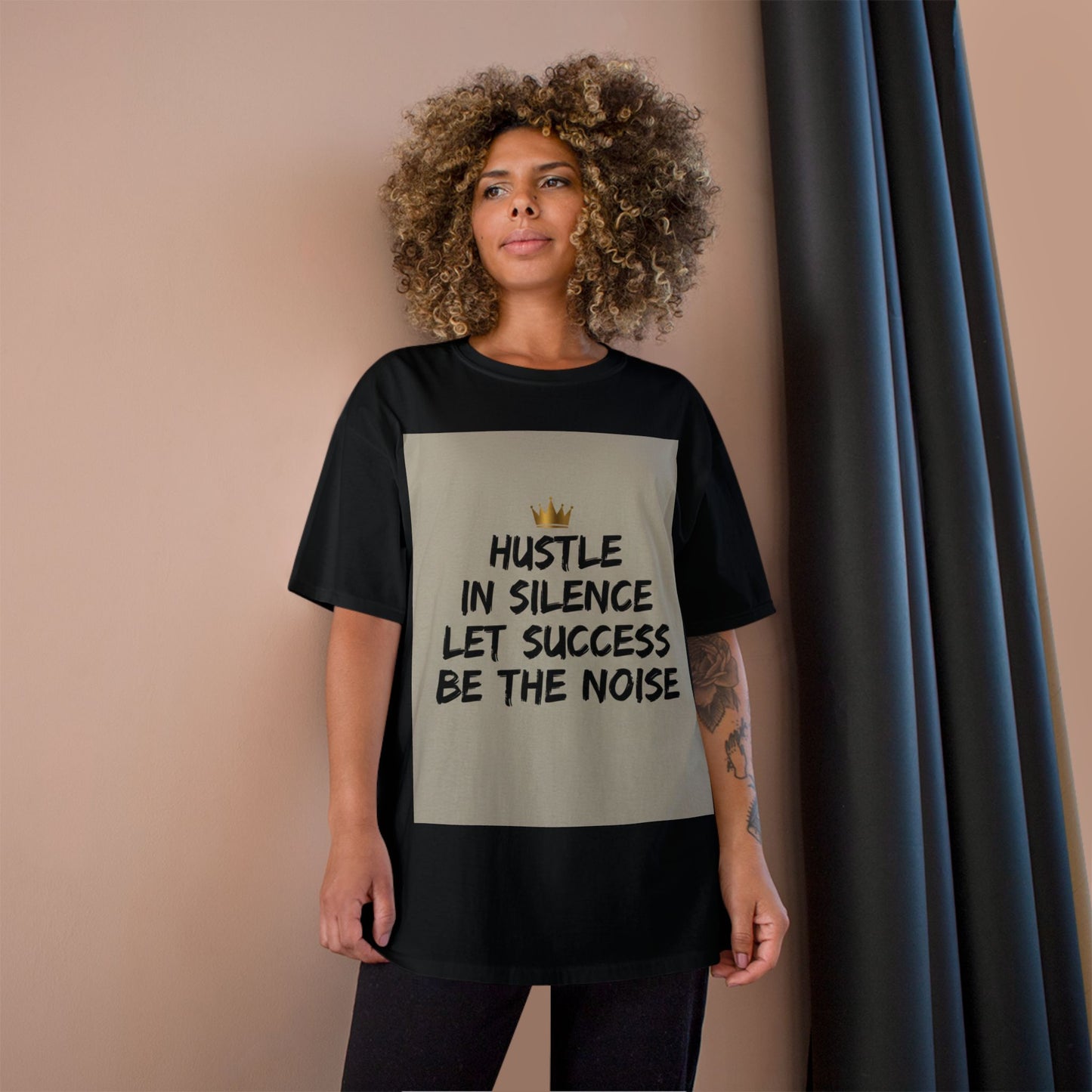 Hustle in Silence T-Shirt — "Let Success Be The Noise" Motivational Tee