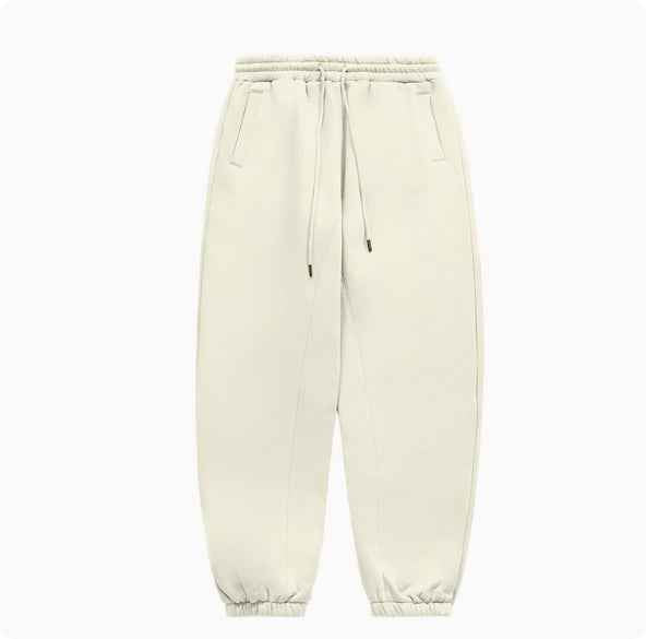 Fleece-lined Thick Hooded Solid Color Hoodie Suit