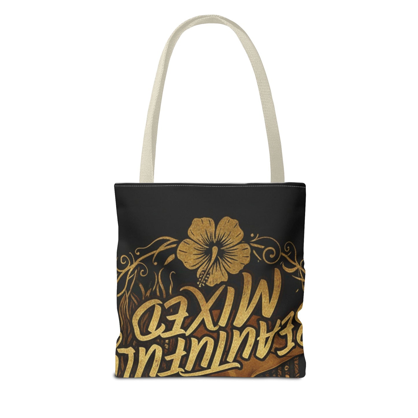 Tote — Beautifully Mixed Black & Gold Afrocentric Portrait Tote Bag