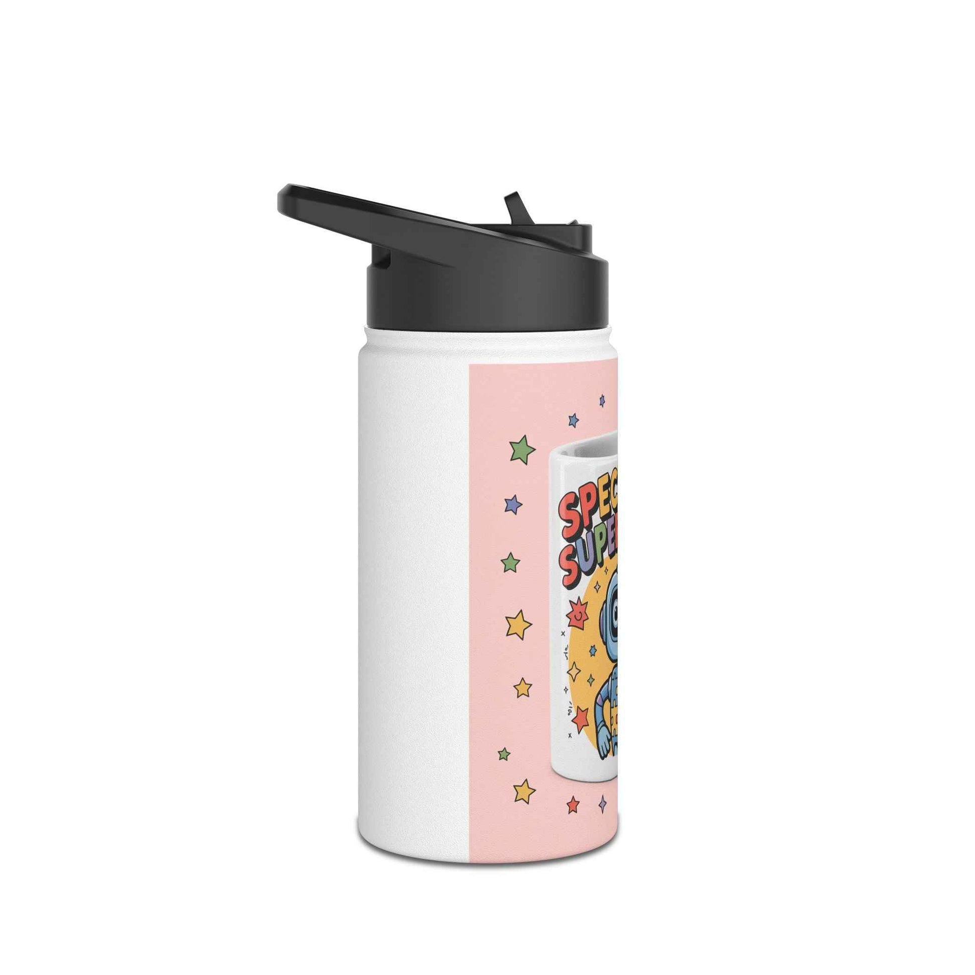 Colorful Kids' Water Bottle with Robot Design, Spectrum Superstars, Fun Hydration, Eco-Friendly Gift, Kids' Accessories, Birthday [...]