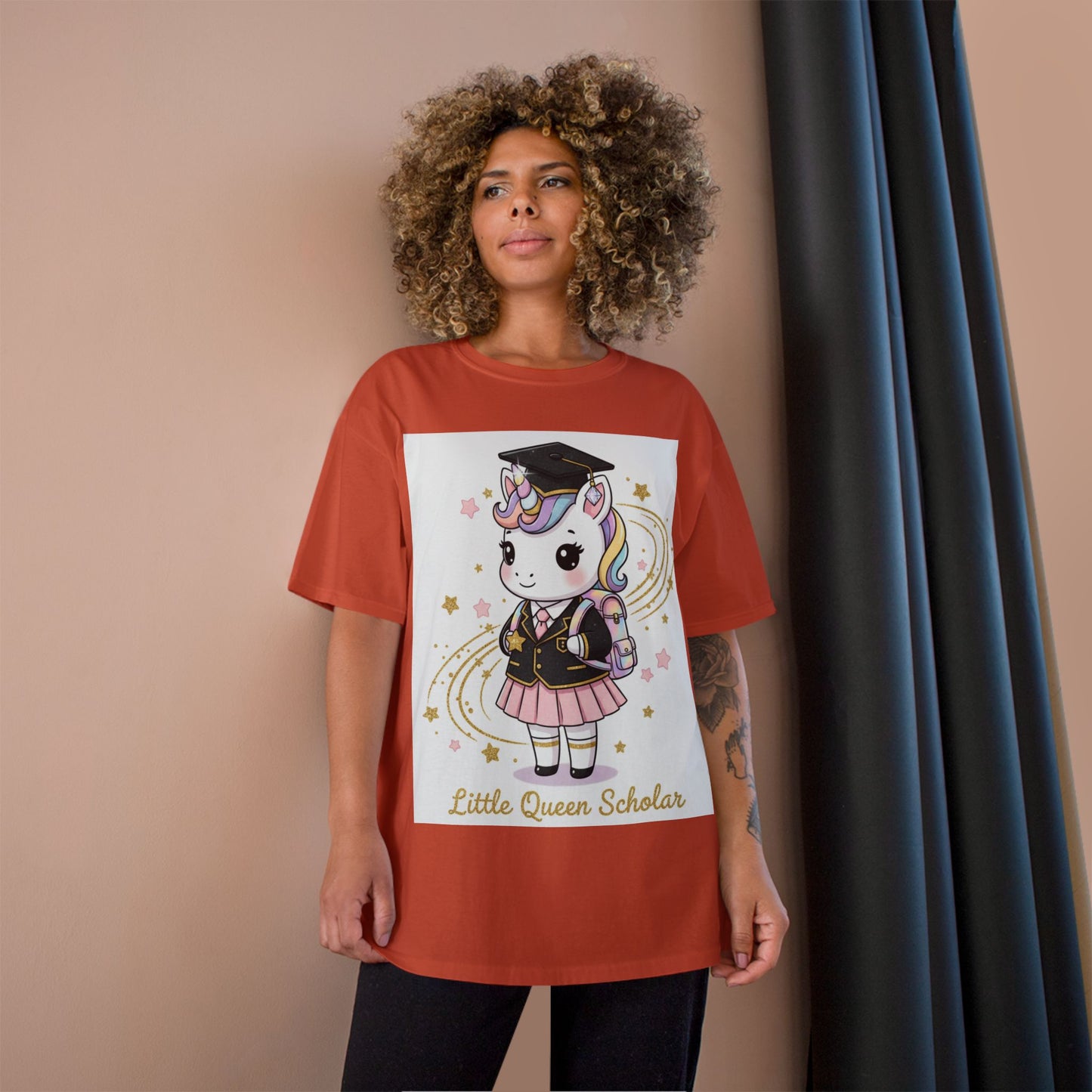 Little Queen Scholar T-Shirt — Cute Graduation Unicorn Tee for Girls
