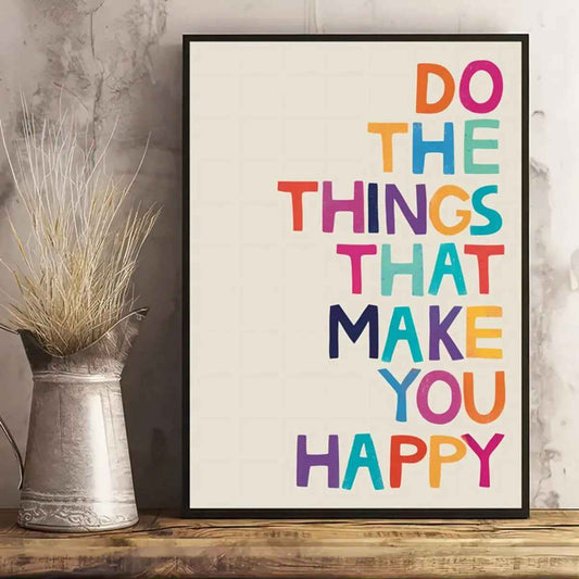 Frameless Inspirational Quotation Canvas Poster