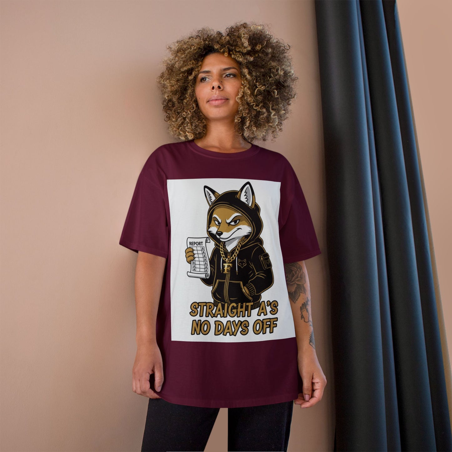 Straight A's No Days Off T-Shirt — Student Champion Tee