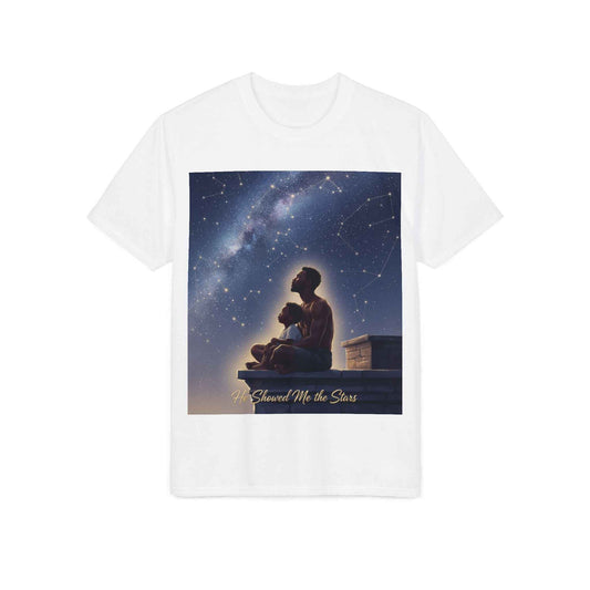 Stargazer Father & Child T-Shirt — 'Guard Me the Stars' Night Sky Tee