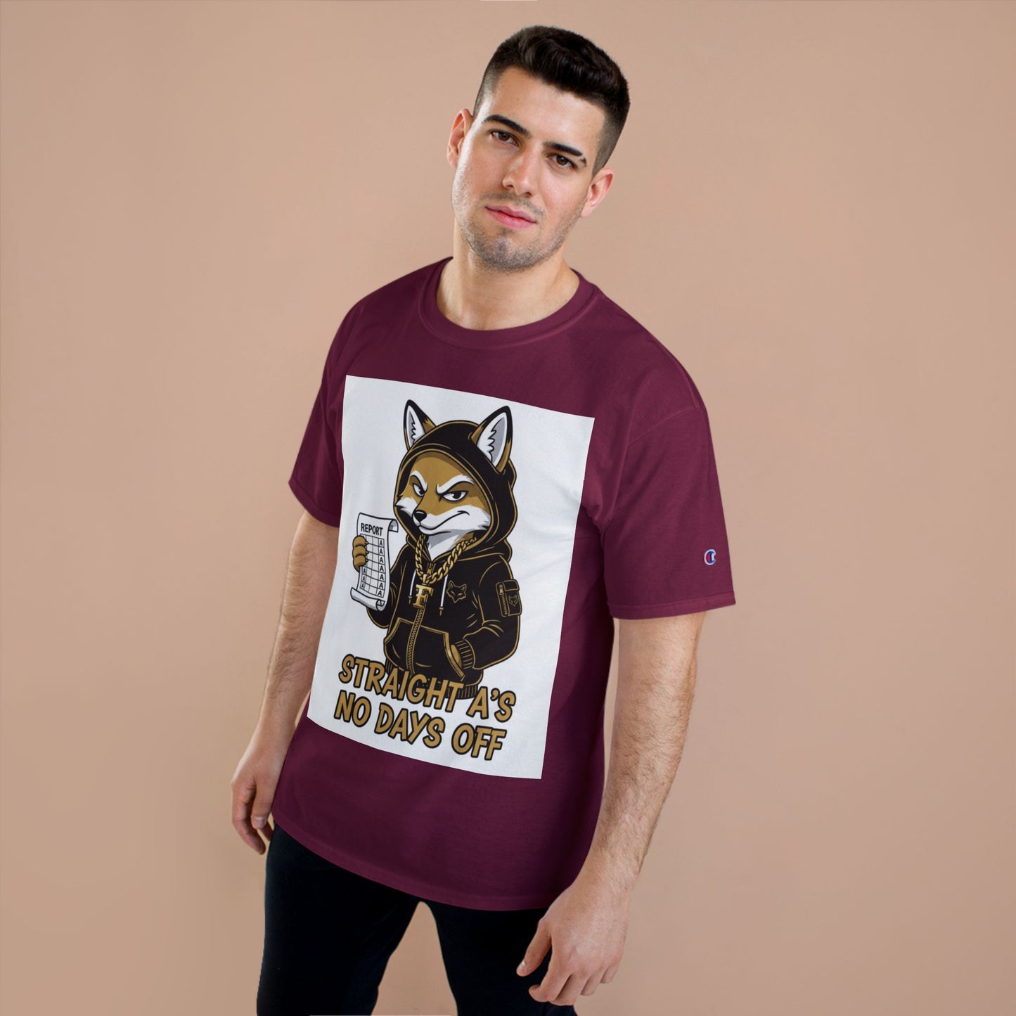 Straight A's No Days Off T-Shirt — Student Champion Tee