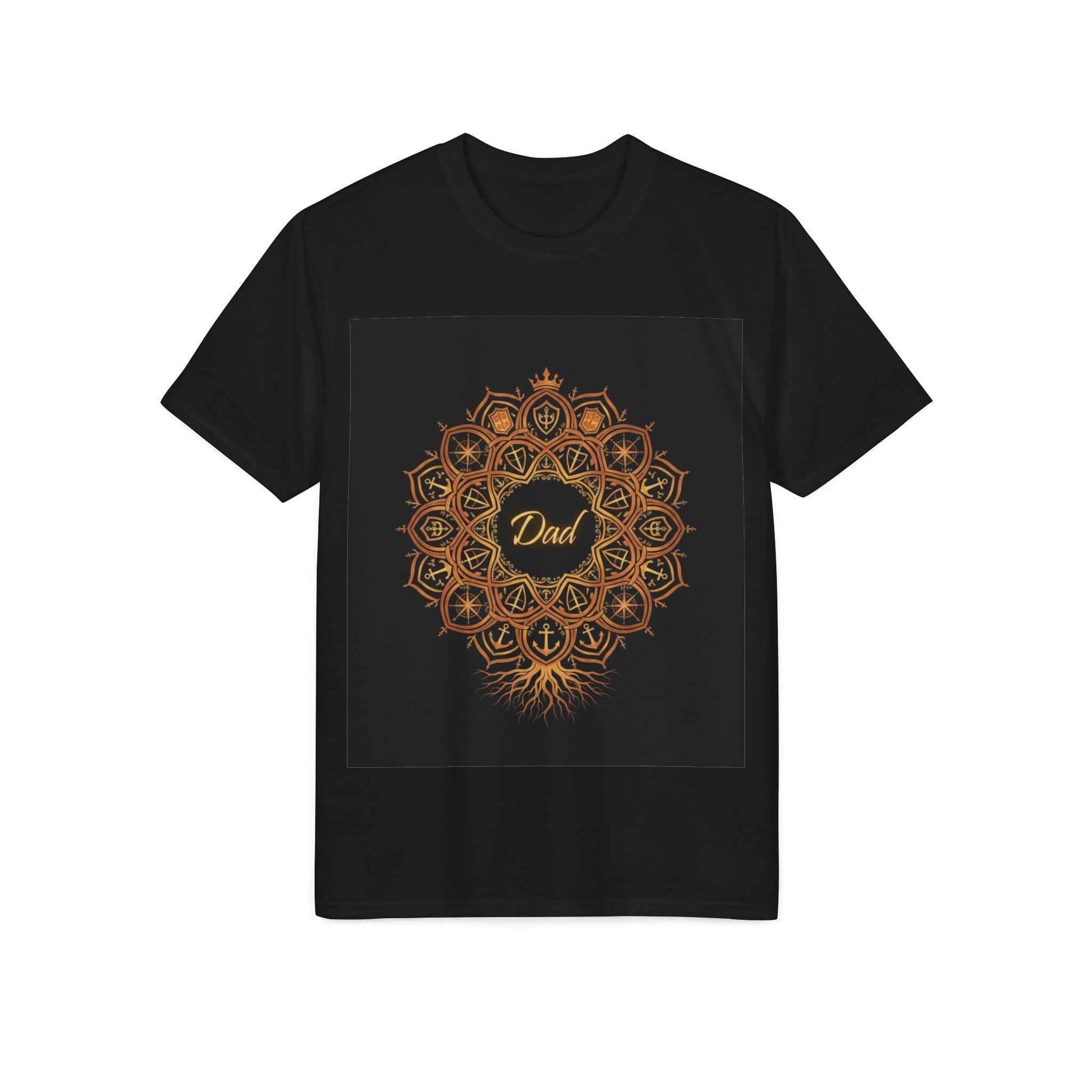 Dad Mandala T-Shirt – Rustic Gold Tribal Father’s Day Gift