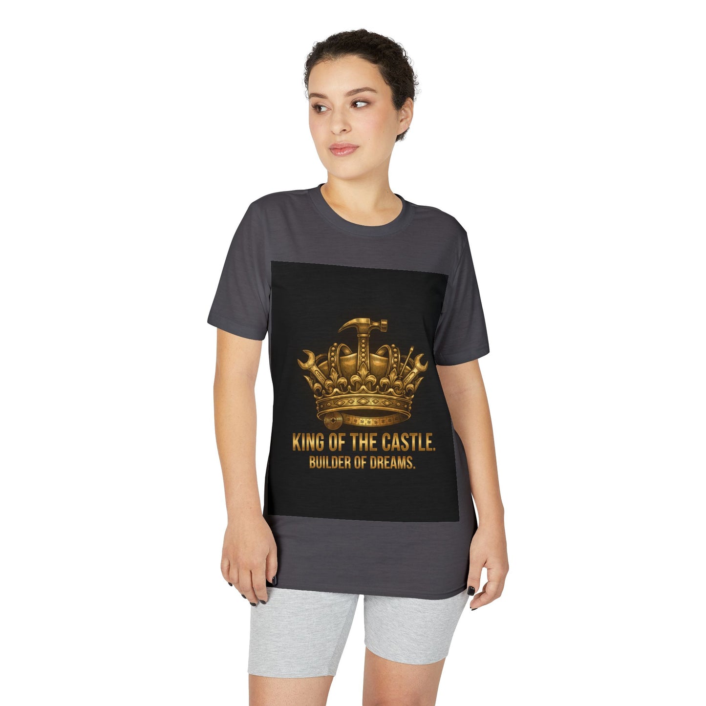King of the Castle T-Shirt — Builder of Dreams Gold Crown Tee