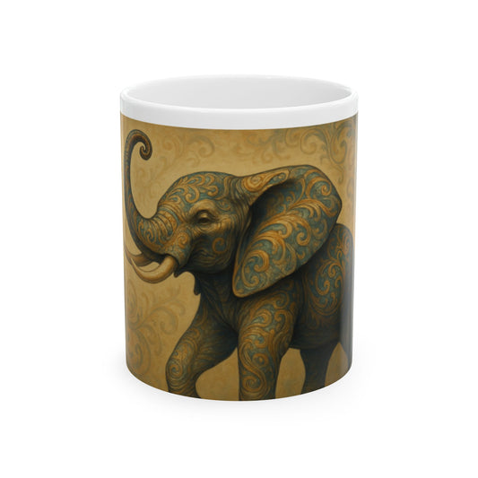 Whimsical Elephant Mug - Perfect Gift for Elephant Lovers, Tea and Coffee Drinkers, Home Decor, Inspirational Gifts, Birthday and [...]  Digital Art