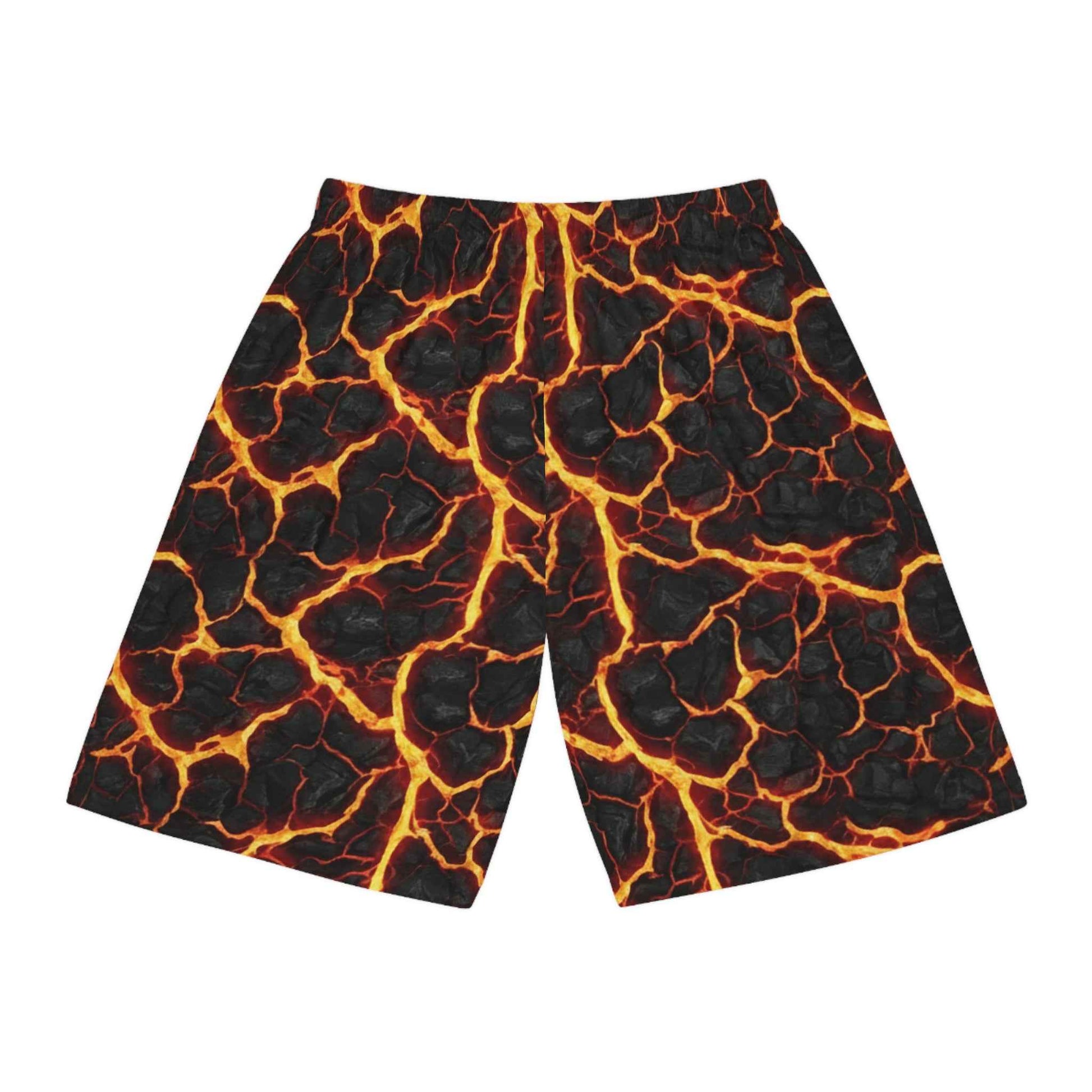 Lava Flow Basketball Shorts — All-Over-Print Athletic Shorts
