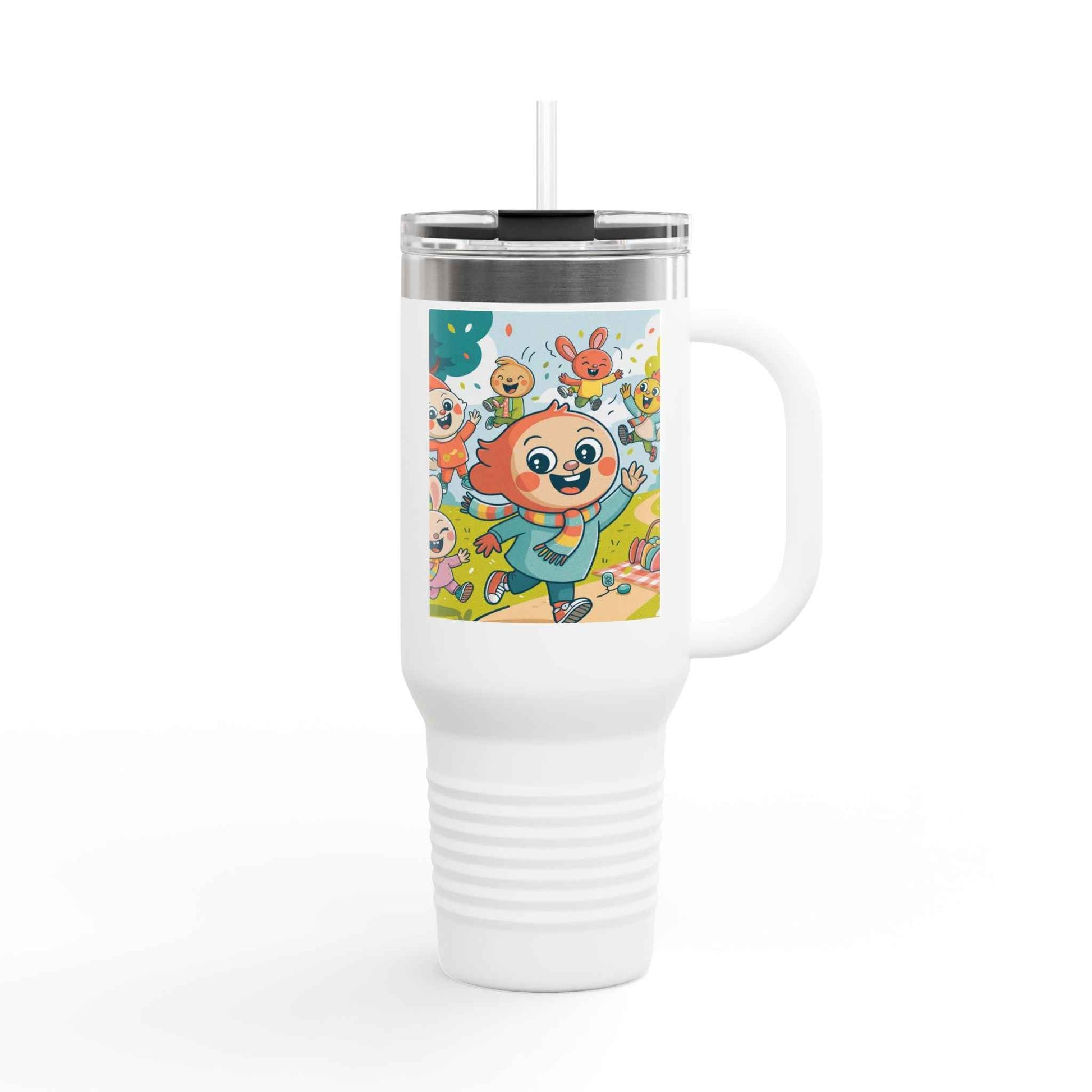 Colorful Kids' Insulated Travel Mug - 40oz with Fun Character Design