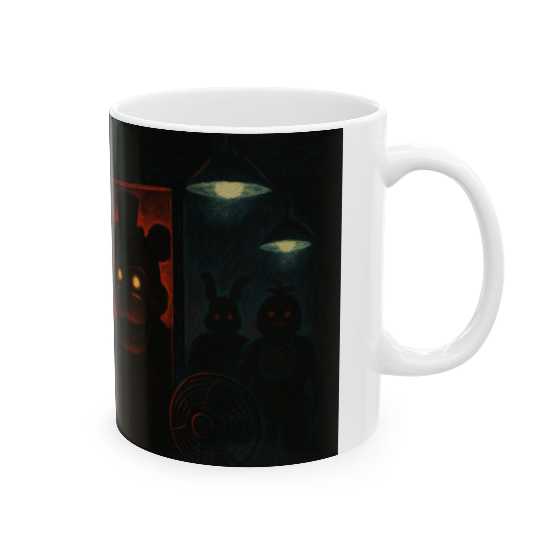 Spooky Five Nights at Freddy's Ceramic Mug - Perfect Gift for Gamers, Coffee Lovers, Halloween Decor, Birthday Presents, Unique Collectibles  Digital Art