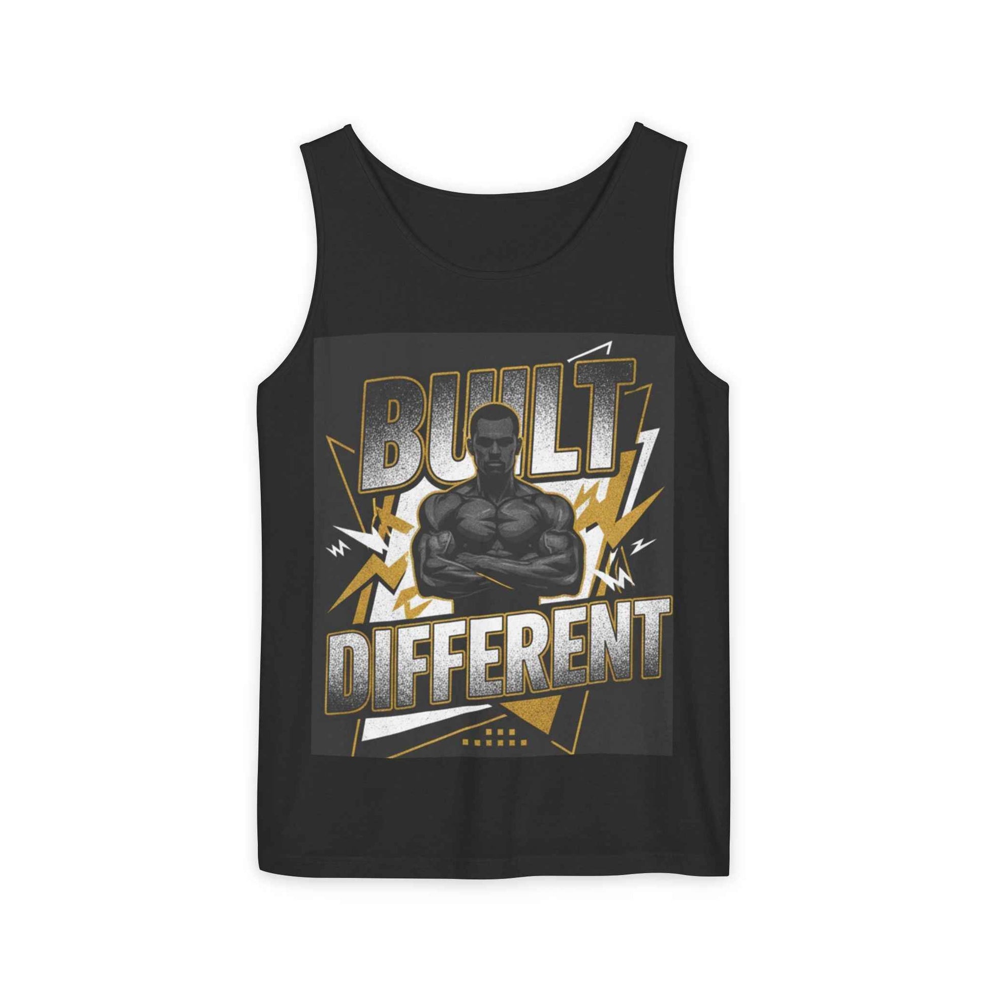 Built Different Muscle Tank Top — Gym Motivational Fitness Tank