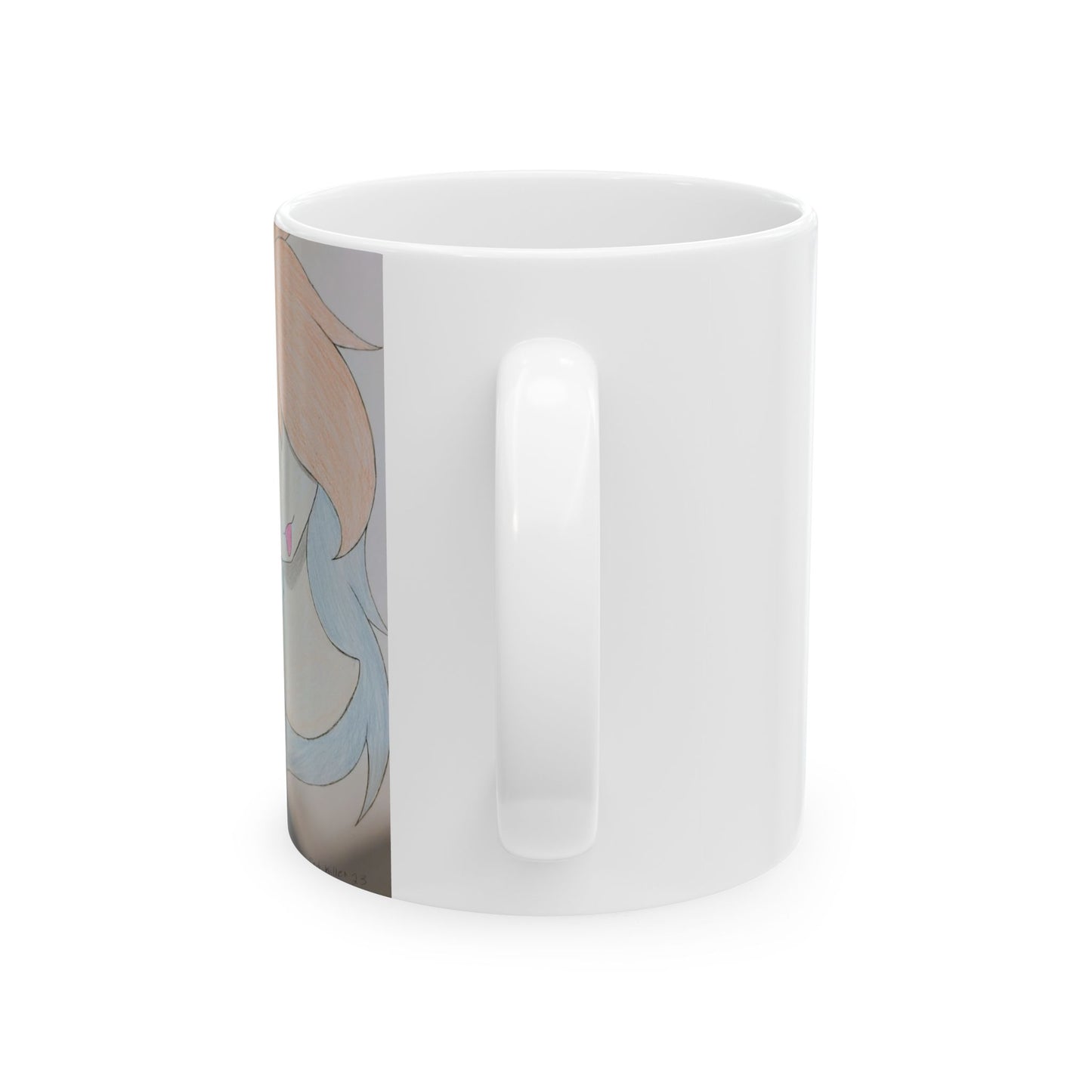 Unique Artistic Ceramic Mug featuring Custom Cat Design, Perfect Gift for Cat Lovers, Coffee Lovers, or Home Decor, Easy Everyday Use  Digital Art