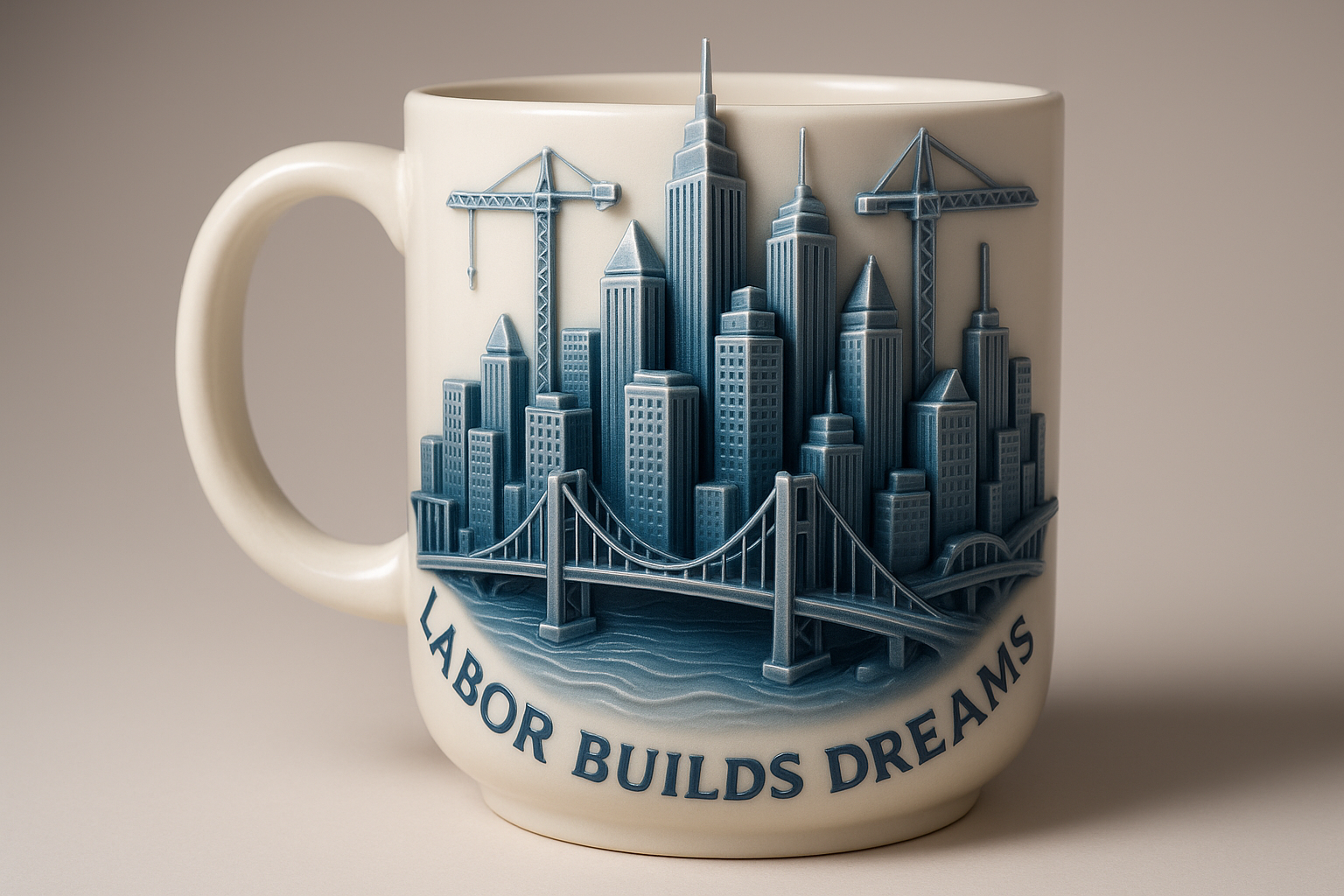 3D Cityscape Labor Day Mug