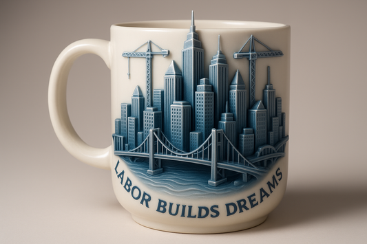 3D Cityscape Labor Day Mug