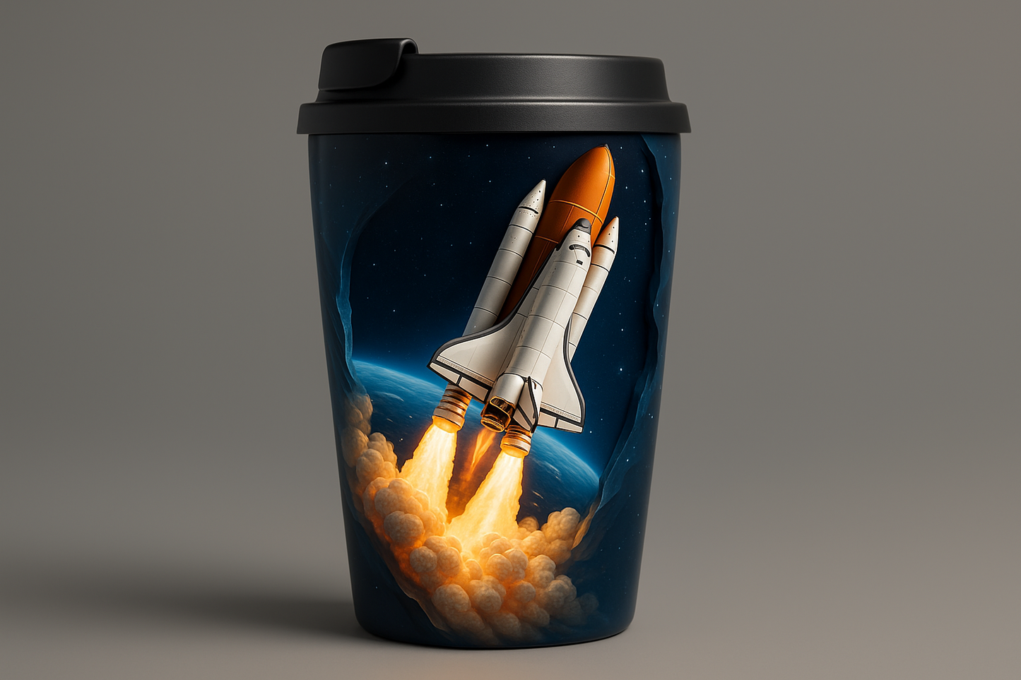 3D Travel Mug with Space Shuttle Design