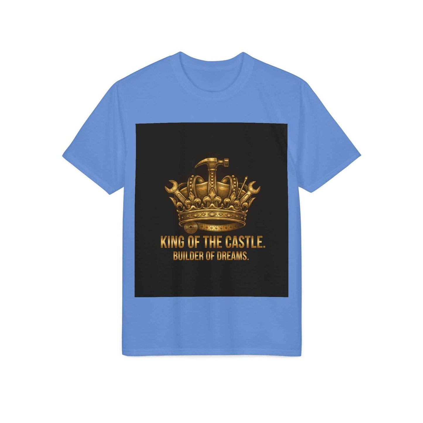 King of the Castle T-Shirt — Builder of Dreams Gold Crown Tee