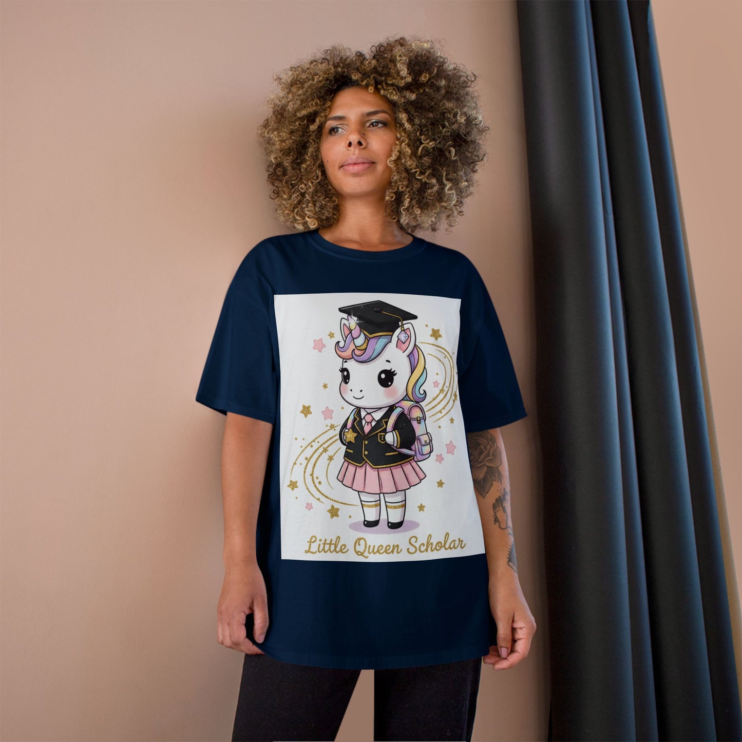Little Queen Scholar T-Shirt — Cute Graduation Unicorn Tee for Girls