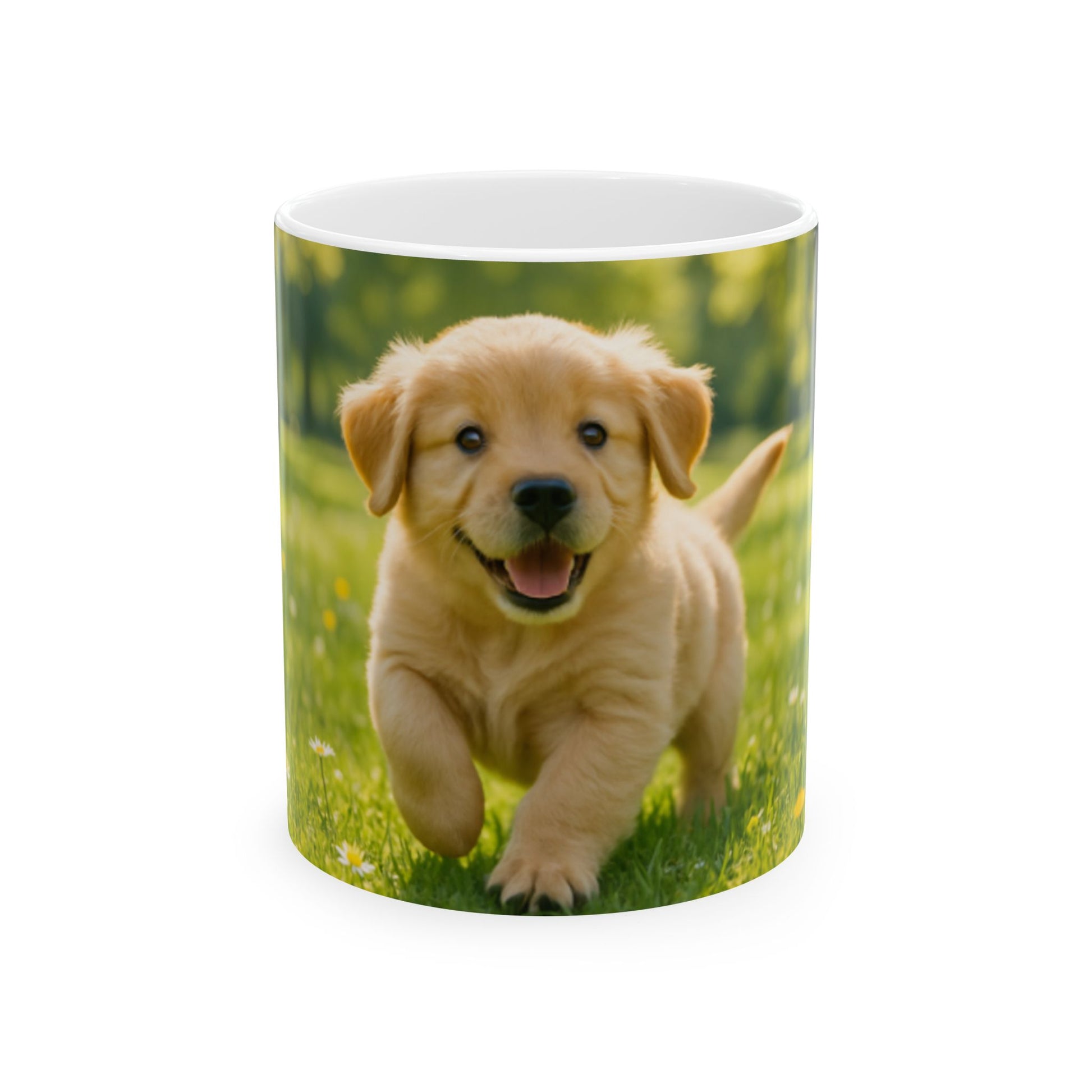 Adorable Puppy Ceramic Mug, Dog Lover Gift, Cute Coffee Mug, Pet Owner Mug, Animal Lover Cup, Birthday Present  Digital Art