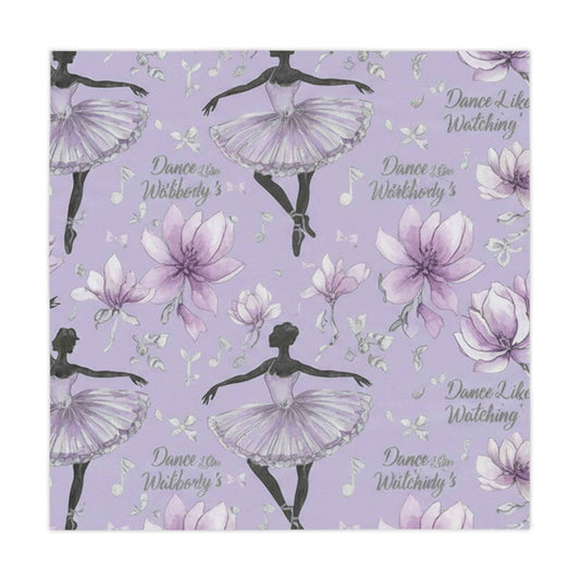 Lavender Ballerina Tablecloth — 'Dance Like Nobody's Watching' Floral Dance Party Decor