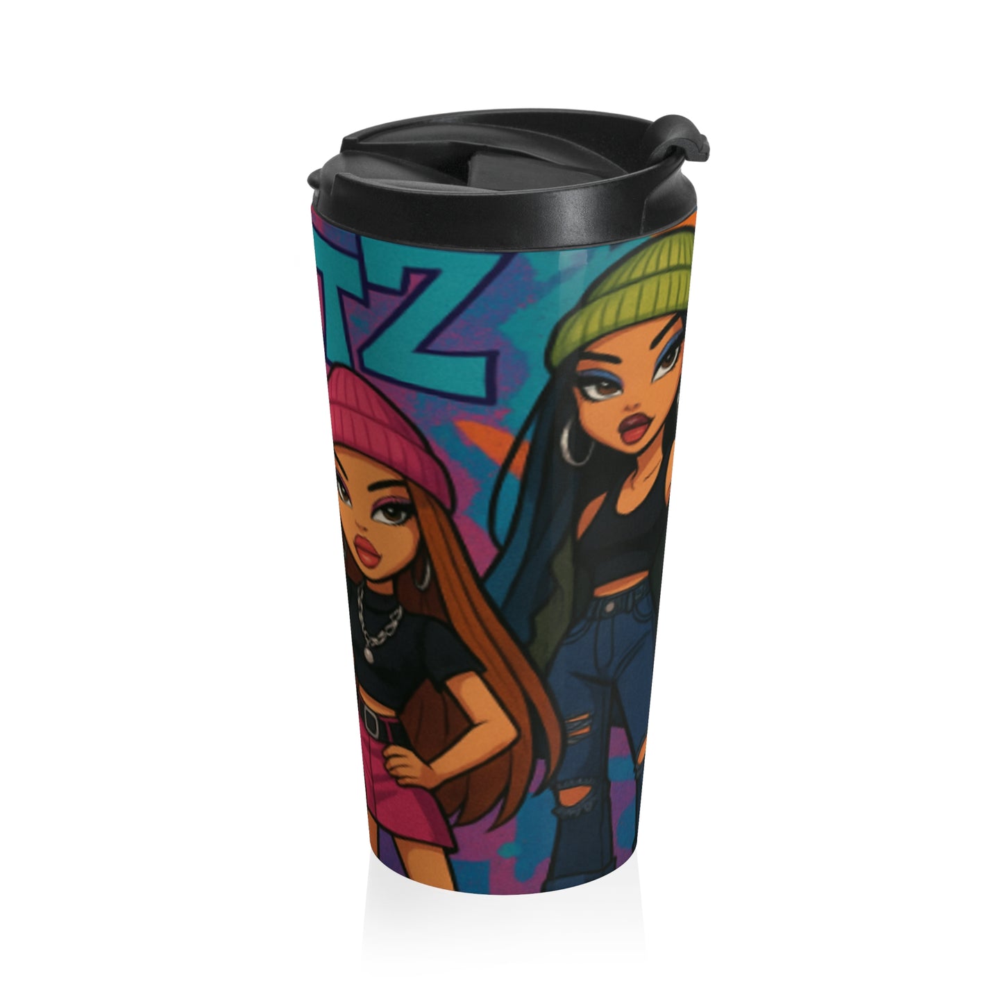 Bratz-Inspired Stainless Steel Travel Mug, Trendy Gift for Teens, Perfect for School, Travel, or Every Day, Stylish Drinkware