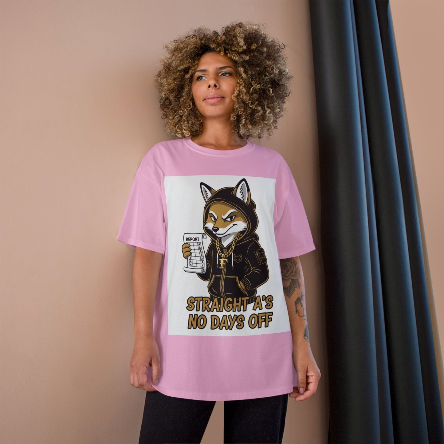 Straight A's No Days Off T-Shirt — Student Champion Tee