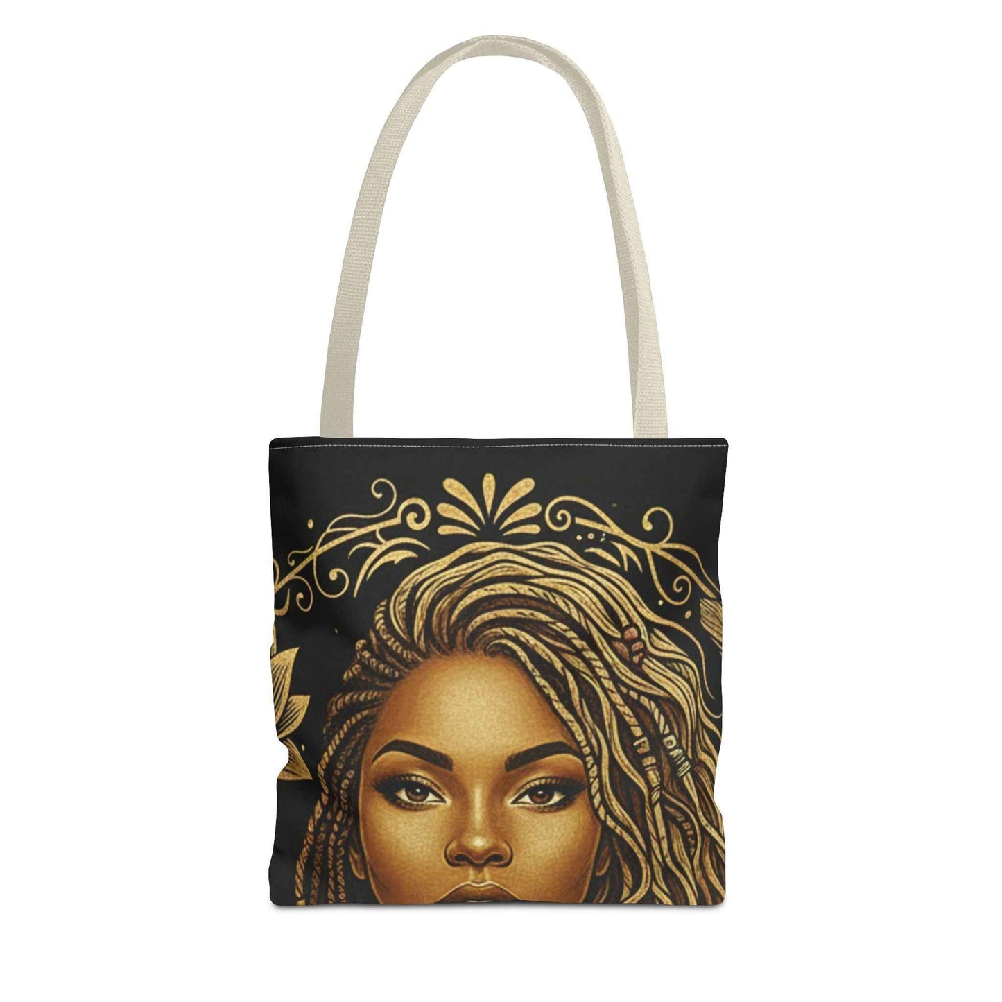 Tote — Beautifully Mixed Black & Gold Afrocentric Portrait Tote Bag