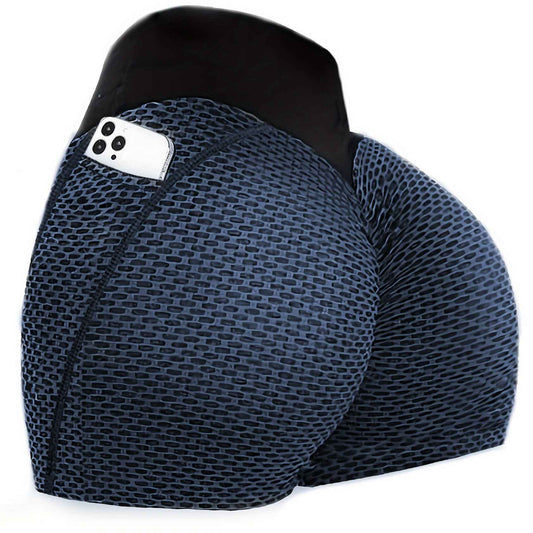 1pc High-Stretch Pocket Yoga Leggings With Geometric Pattern