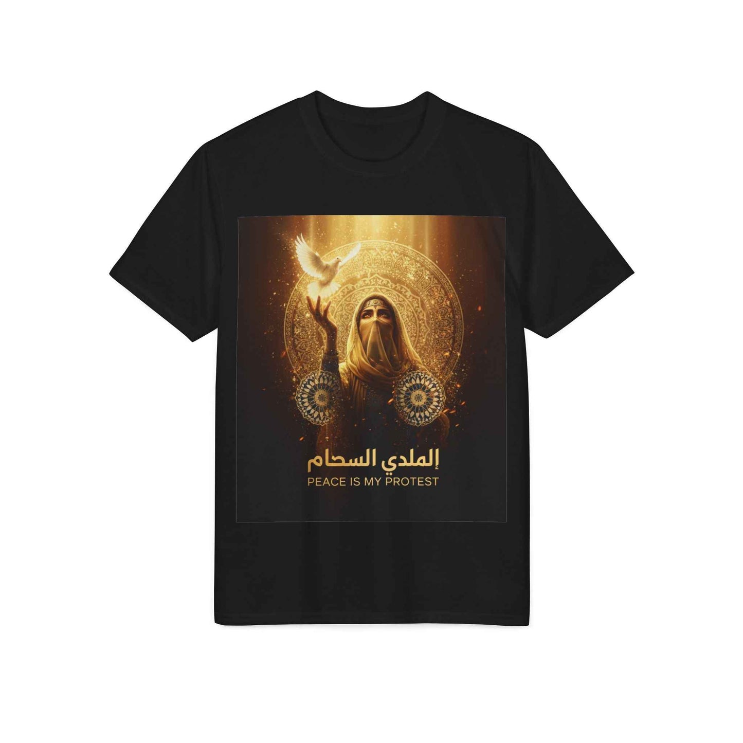 Peace Is My Protest T-Shirt — Arabic Calligraphy Protest Art Tee