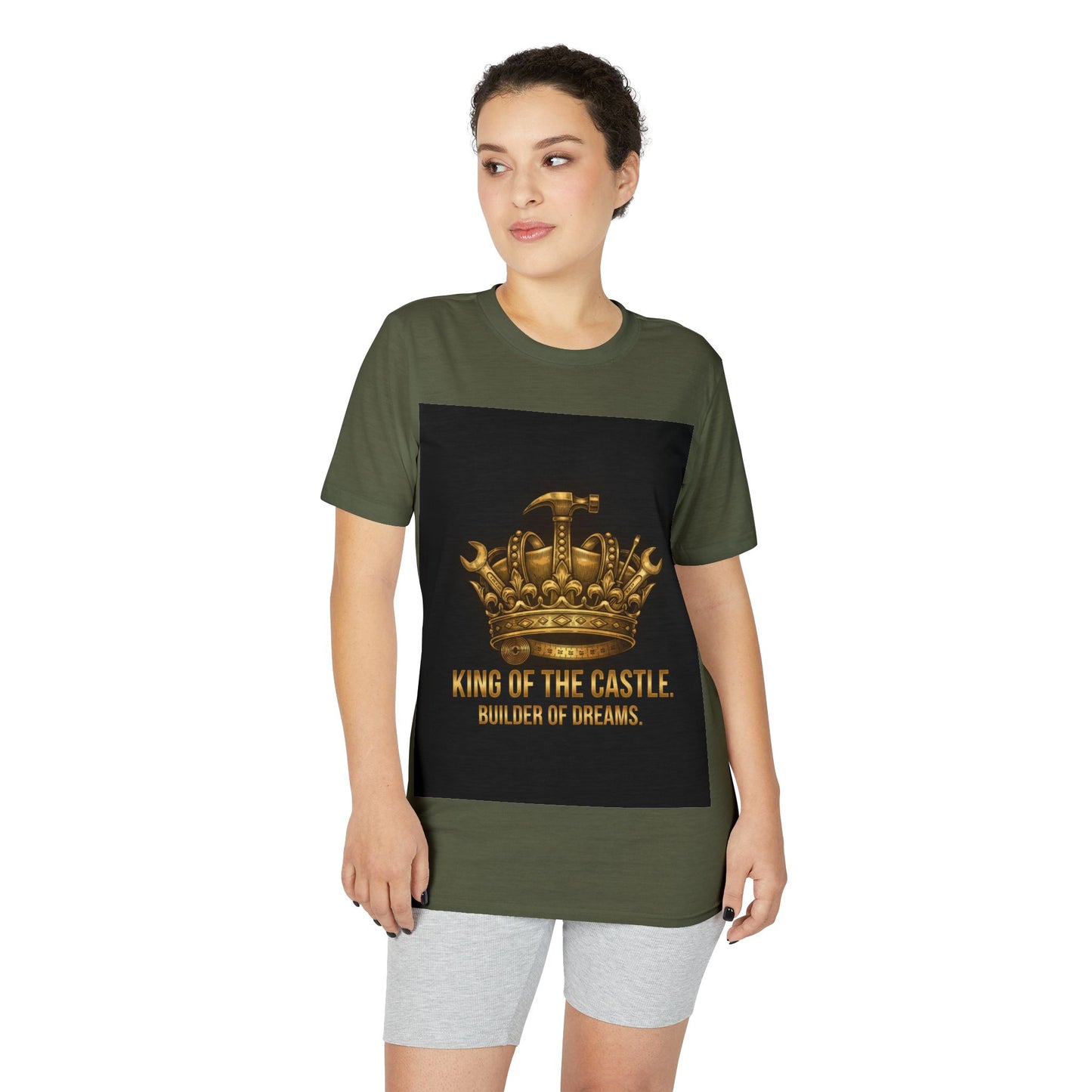 King of the Castle T-Shirt — Builder of Dreams Gold Crown Tee